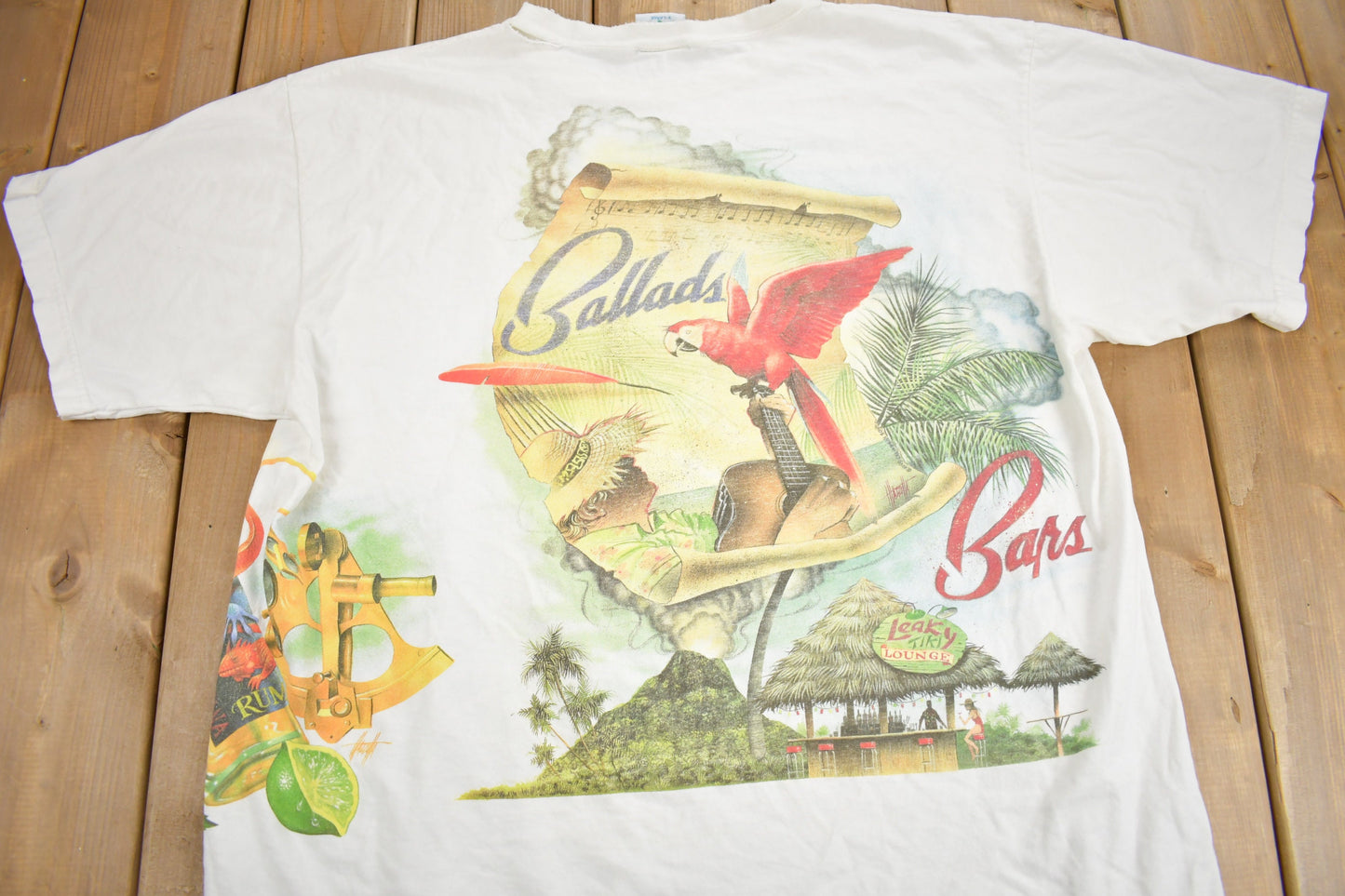 Vintage 1990s Caribbean Soul Tropical Graphic T-Shirt / Streetwear / Tropics Shirt / Vacation Tee / Travel & Tourism / Made in USA