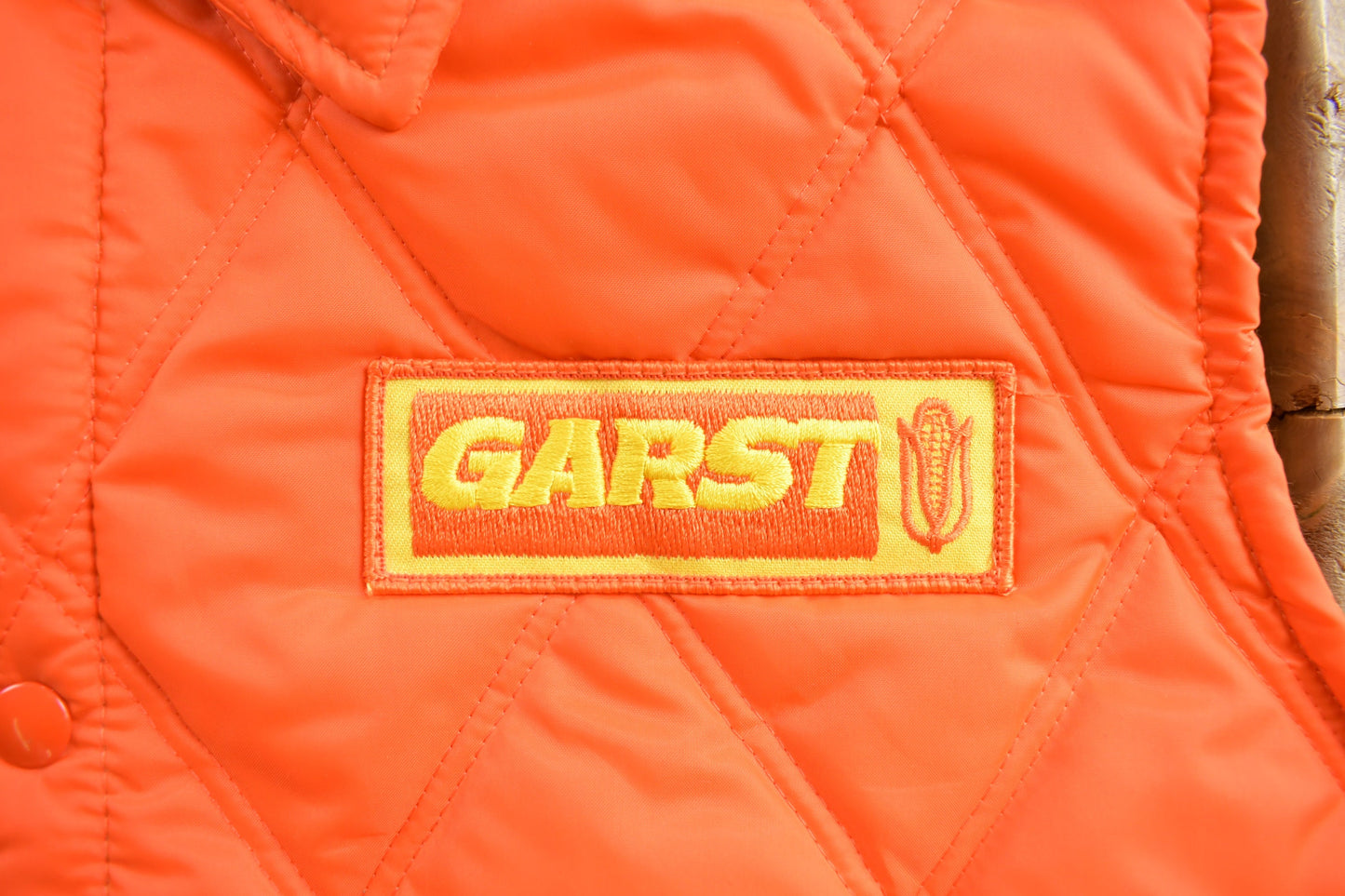 Vintage 1980s Garst Seed Company Puffer Vest / Work Vest / Vintage Bubble Jacket / Winter / Streetwear / Made In USA / Puffer Vest /