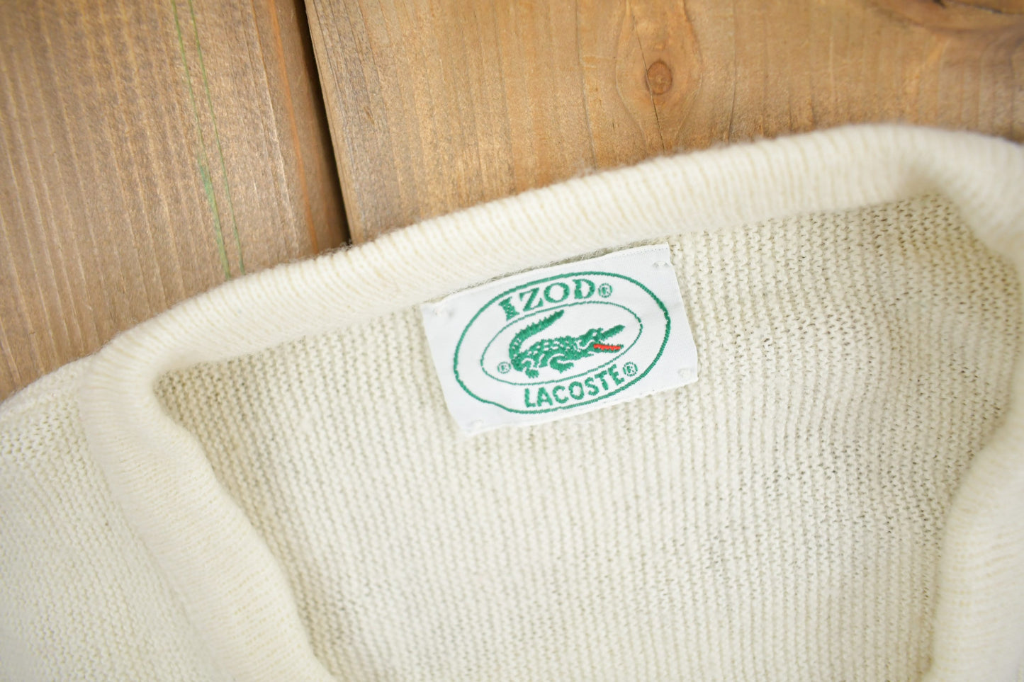 Vintage 1990s Izod Lacoste Knit V-Neck Sweater / Vintage 90s V-Neck / Vintage Knit / 90s Lacoste