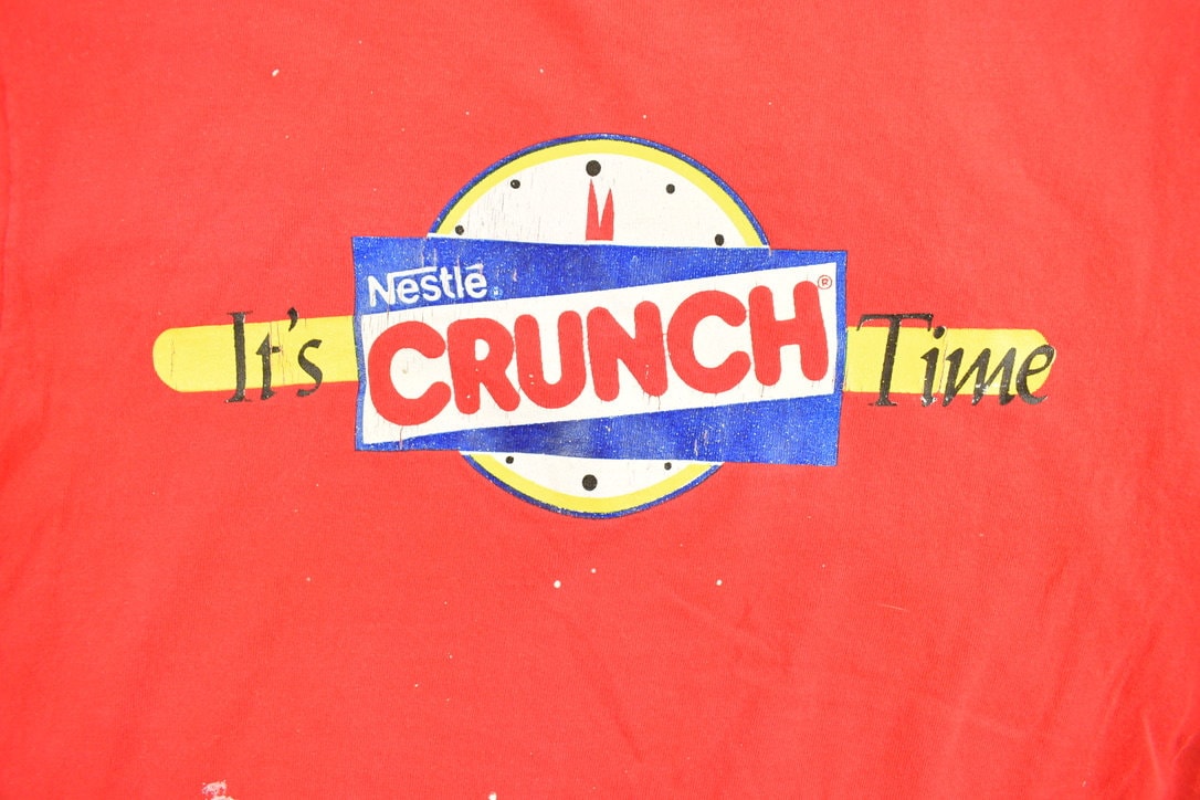 Vintage 1990s Nestle Crunch Chocolate Graphic T-Shirt / Streetwear / Retro Style / Single Stitch / Made In USA / 90s Graphic Tee