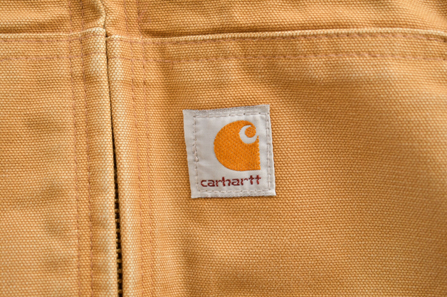 Vintage 1990s Carhartt Active Jac Jacket / Workwear / Streetwear / Light Brown / Distressed Carhartt / Vintage Work Jacket / Made In USA /