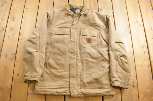 Vintage 1990s Carhartt Traditional Coat / Workwear / Streetwear / 1990 / Distressed Jacket / Outdoor Wear / Work Jacket / Corduroy