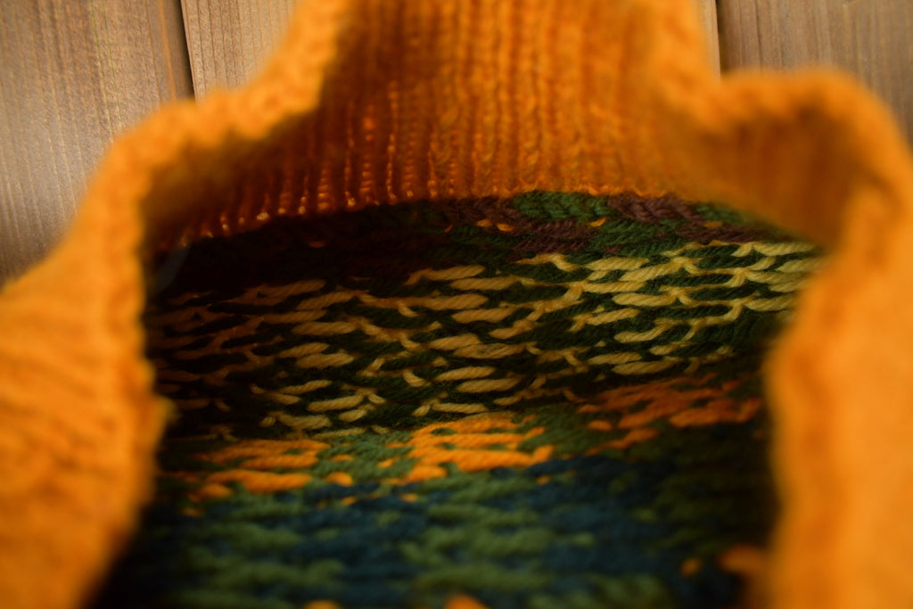 Vintage 1960s Southwestern Knit Turtleneck Sweater