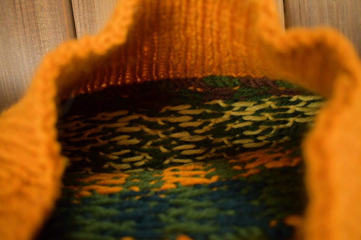 Vintage 1960s Southwestern Knit Turtleneck Sweater