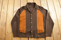 Vintage 1970s Leather Panelled Light Jacket Shirt