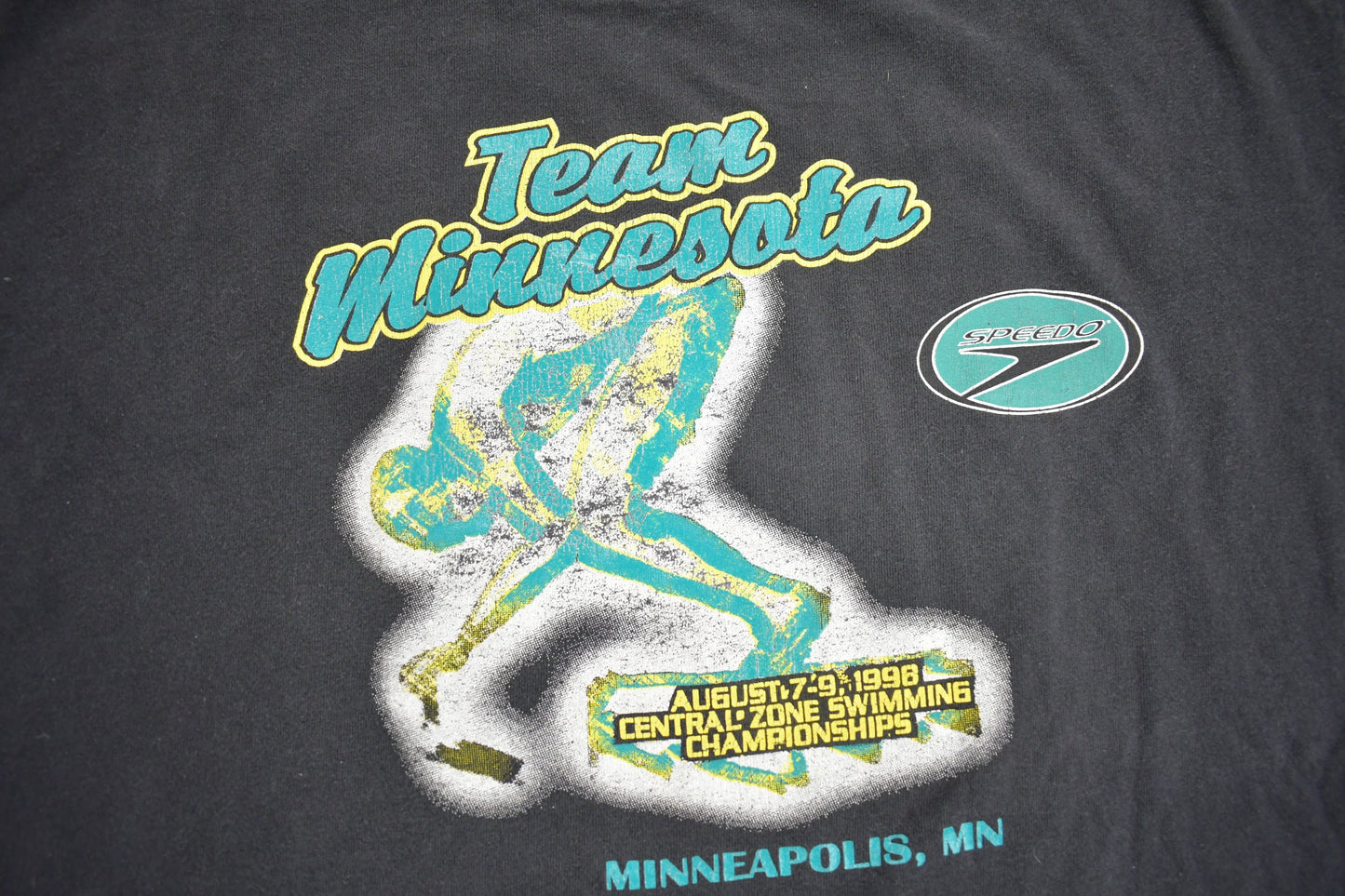 Vintage 1998 Team Minnesota Swimming Championship Speedo T-shirt / Single Stitch / Sportswear / Streetwear / Single Stitch