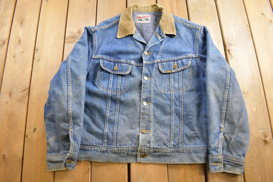 Vintage 1970s Lee Storm Riders Jean Jacket / Vintage Denim / Streetwear / Blanket Lined / True Vintage / Denim Jacket / Size Extra Large /