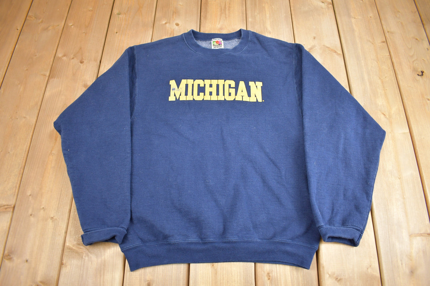 Vintage 1990s University of Michigan Collegiate Crewneck / Heavyweight / NCAA Sweatshirt / Sportswear / Americana