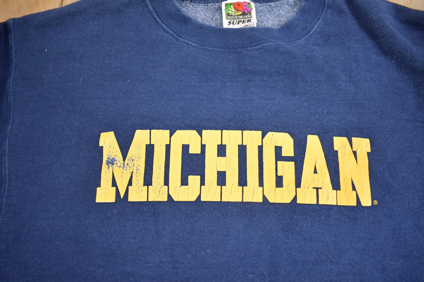 Vintage 1990s University of Michigan Collegiate Crewneck / Heavyweight / NCAA Sweatshirt / Sportswear / Americana