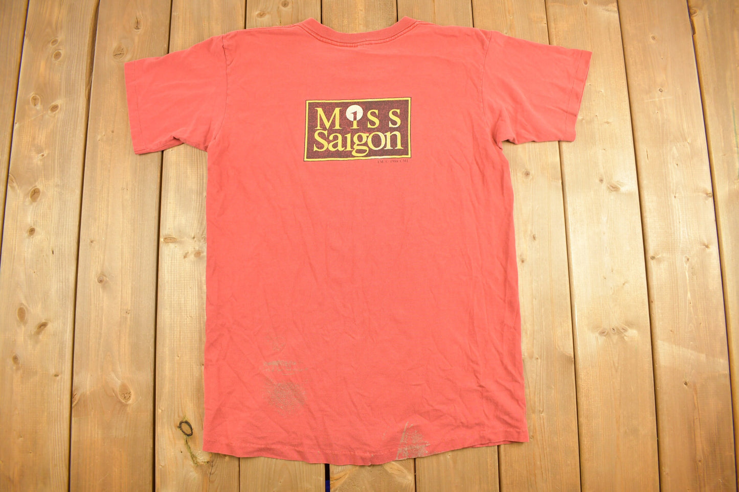 Vintage 1980s Miss Saigon Broadway Souvenir T Shirt / Streetwear / Single Stitch / Vacation Tee / Travel T Shirt / Musical