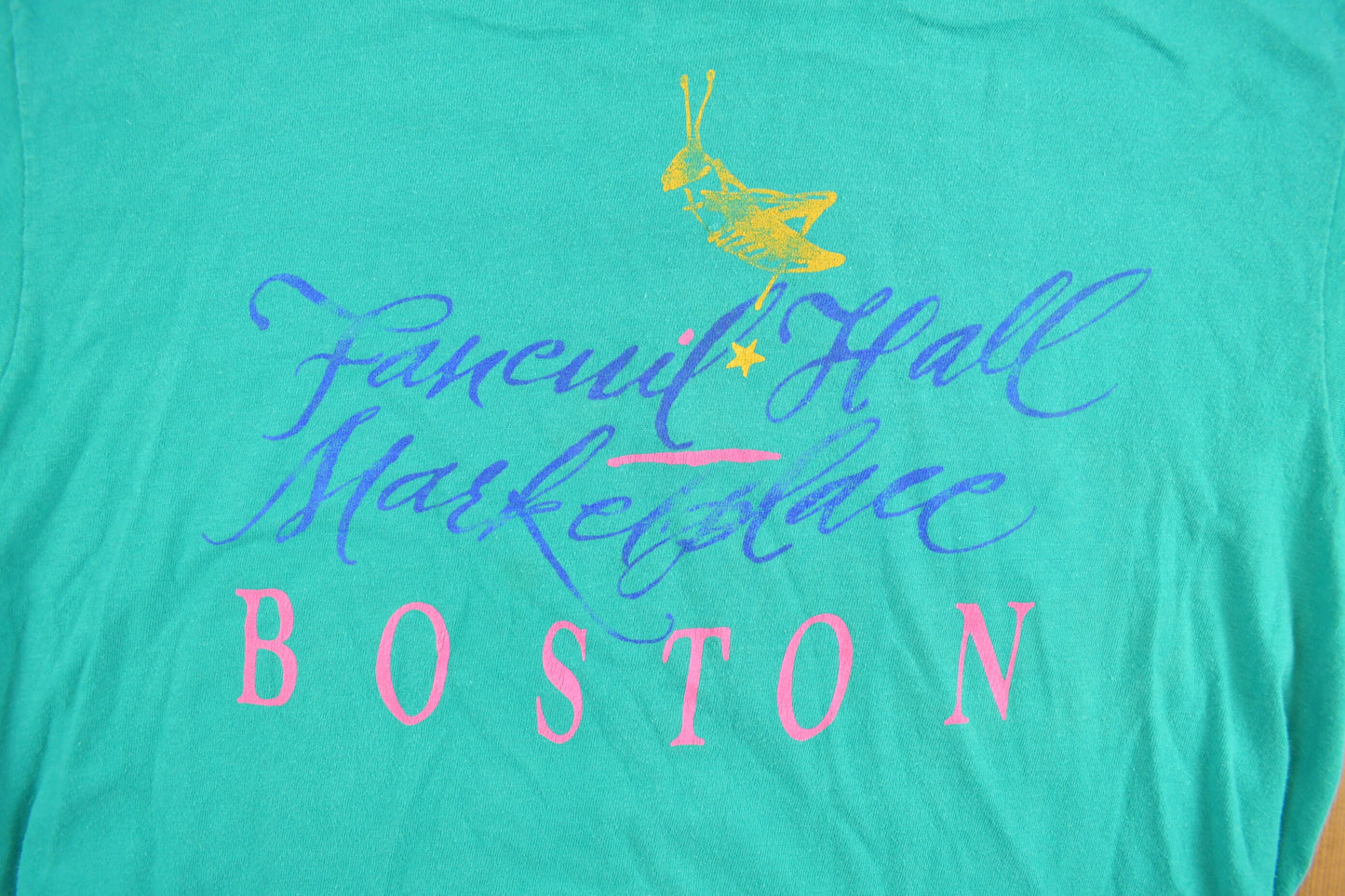 Vintage 1980s Boston Graphic T-Shirt / Streetwear / Retro Style / Single Stitch / Made In USA / 80s Graphic Tee