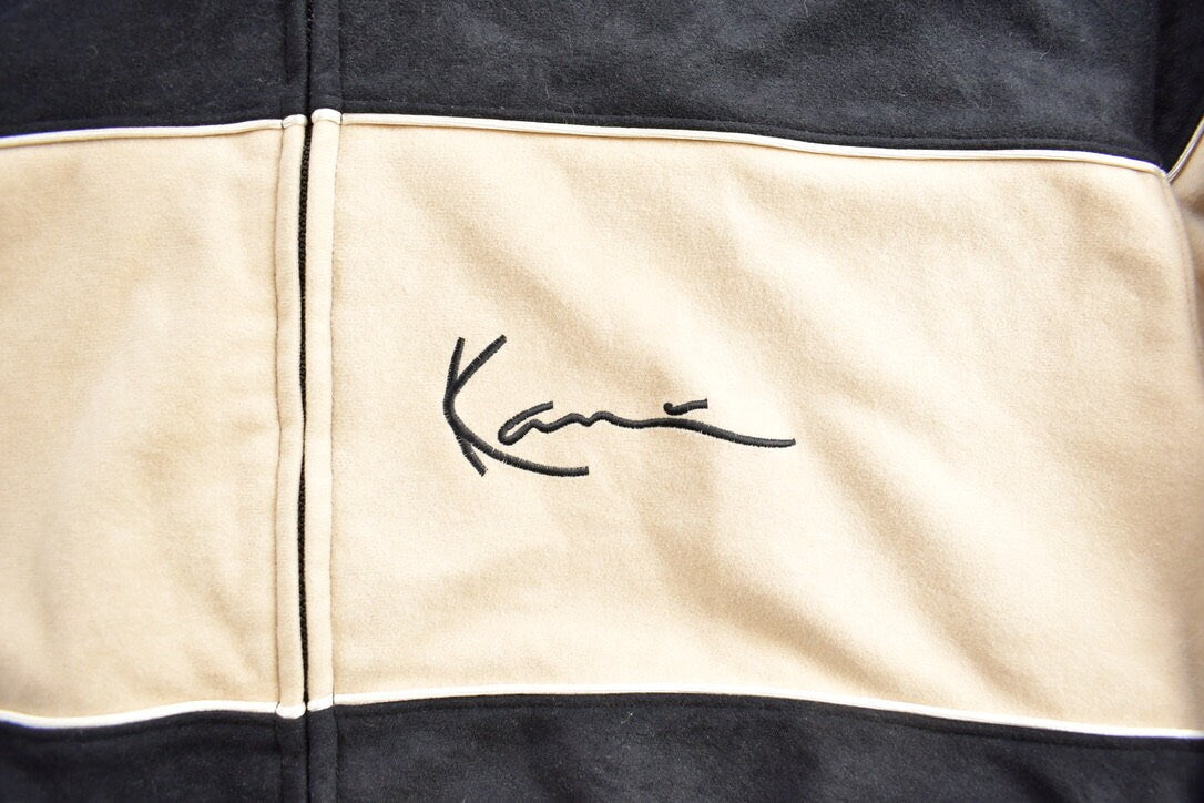 Vintage Y2K Karl Kani Embroidered Zip Up Fleece Sweater / Streetwear / Size XXL / Oversized / Y2K Style / Vintage Hoodie