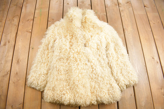 Vintage 1960s Mongolian Sheep Fur Coat / Sears Fashions / Streetwear / True Vintage / Fur Jacket / Womenswear