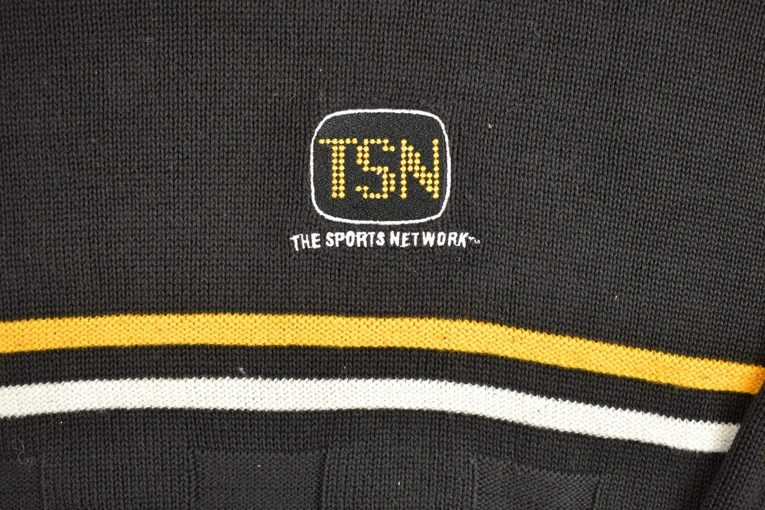 Vintage 1990s TSN Sports Network Knit Sweatshirt / 90s Crewneck / Made In Canada / Essential / Streetwear / 90s Television / Crewneck