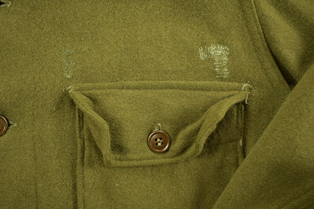 Vintage 1940s WW2 American Wool Button Up Infantry Shirt