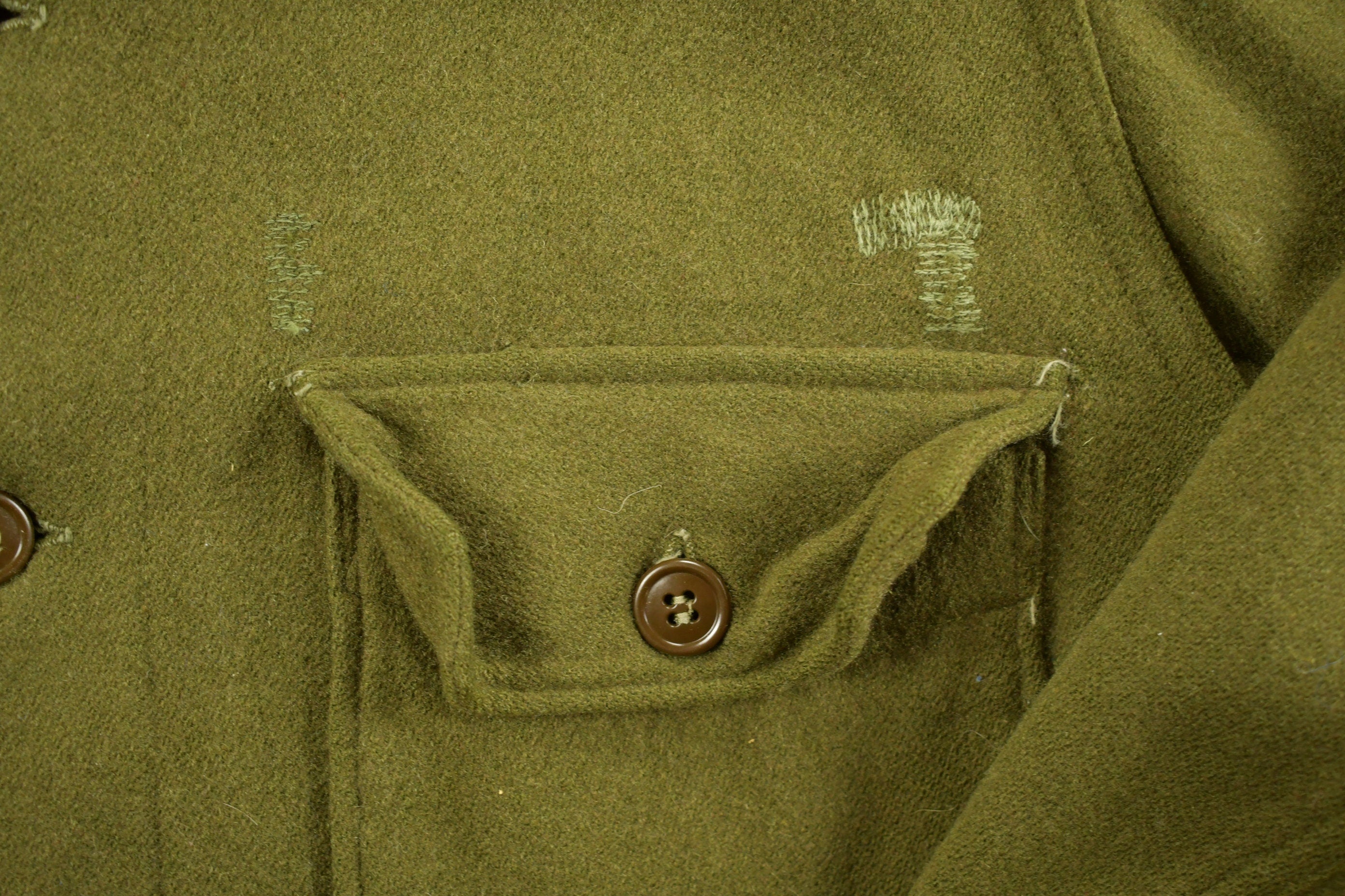 Vintage 1940s WW2 American Wool Button Up Infantry Shirt
