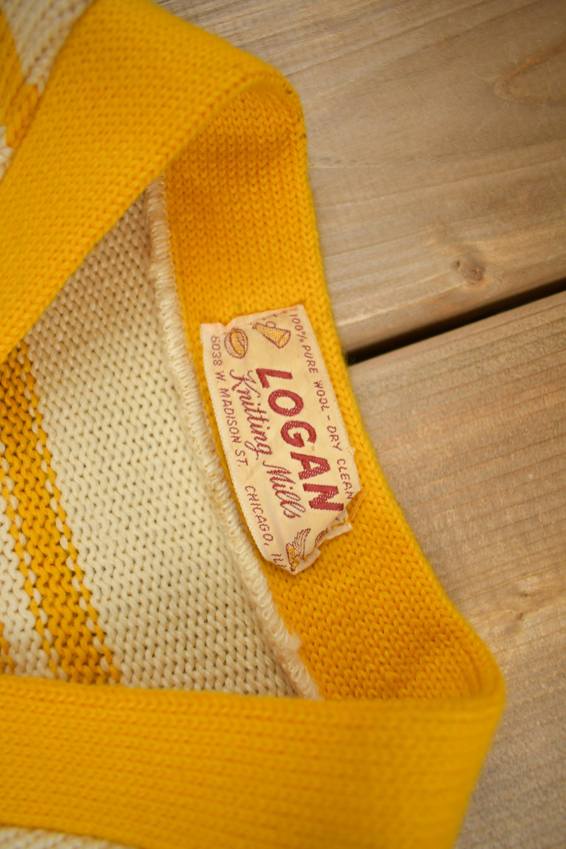 Vintage 1950s St.Ignatius Letterman Knit Cardigan Sweater