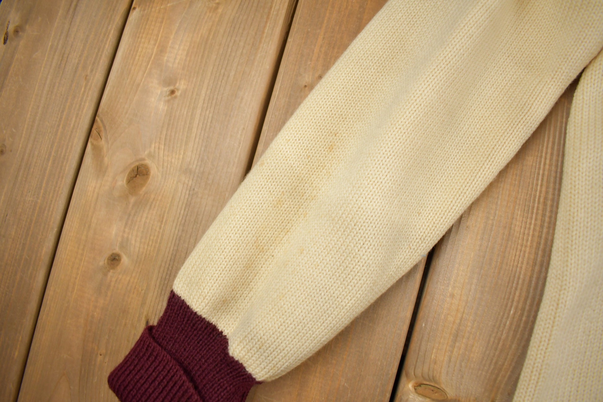 Vintage 1950s St.Ignatius Letterman Knit Cardigan Sweater