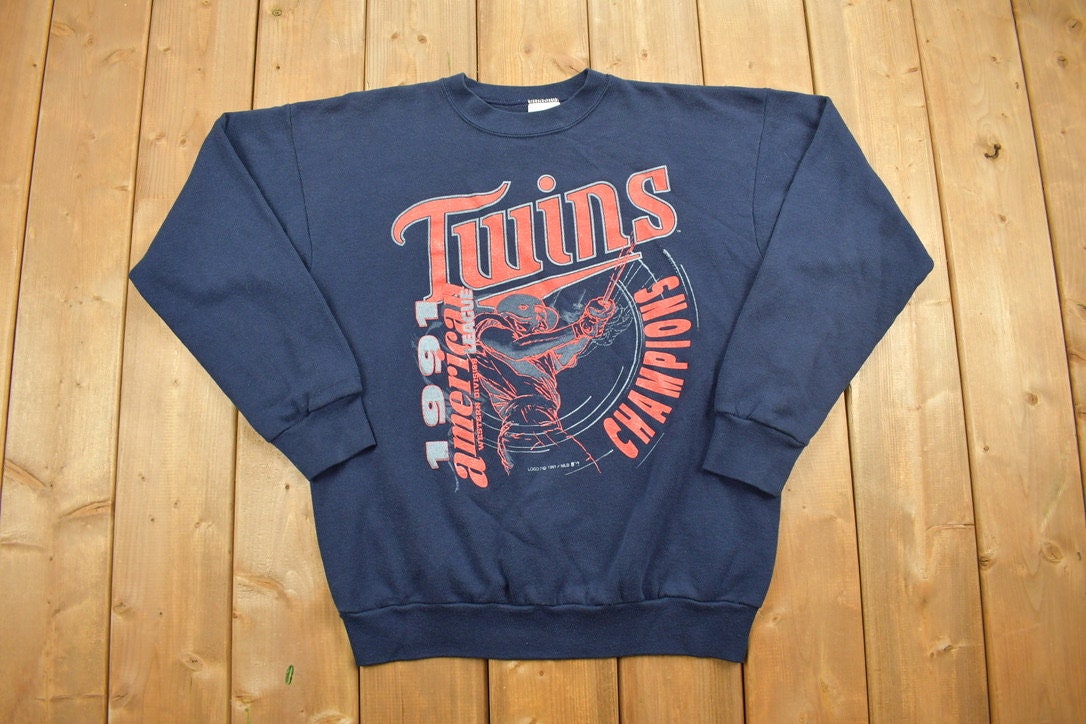 Vintage 1991 Minnesota Twins MLB American League Champions Crewneck