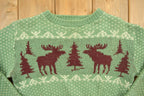 Vintage 1940s Moose Knit Wool Sweater