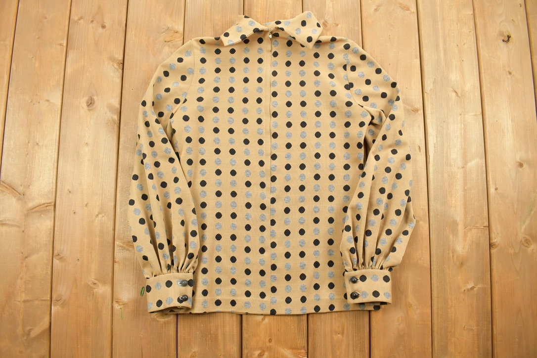 Vintage 1960s Balloon Sleeve Tunic Blouse