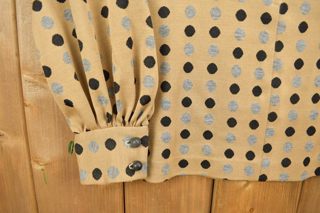 Vintage 1960s Balloon Sleeve Tunic Blouse