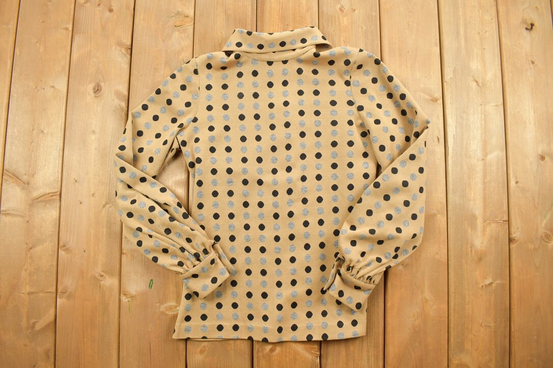 Vintage 1960s Balloon Sleeve Tunic Blouse