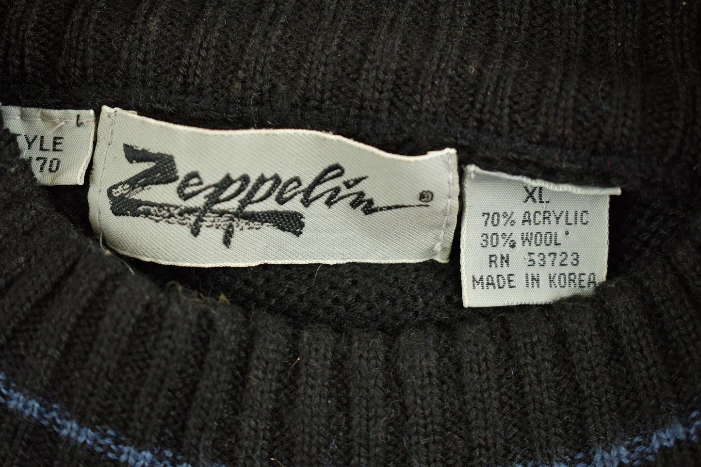 Vintage 1990s Zeppelin Abstract Knit Crewneck Sweater