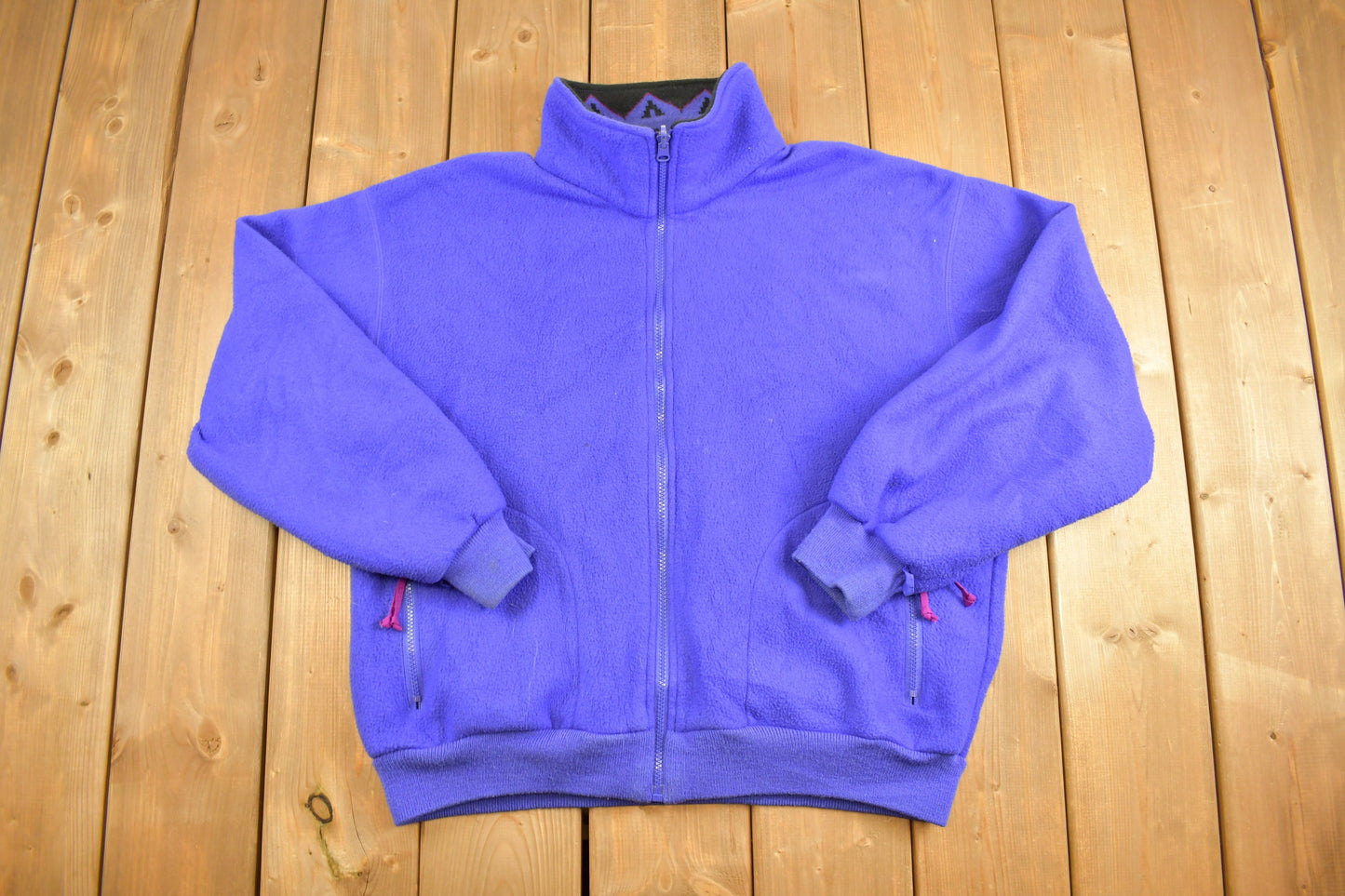 Vintage 1990s Hunt Club Zip Up Fleece Sweater