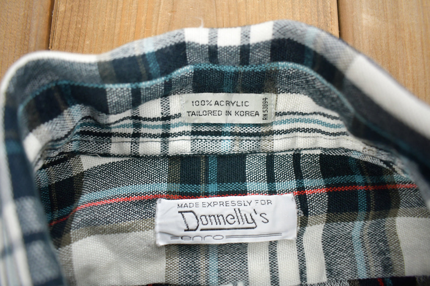 Vintage 1990s Donnelly's Plaid Flannel Button Up Shirt