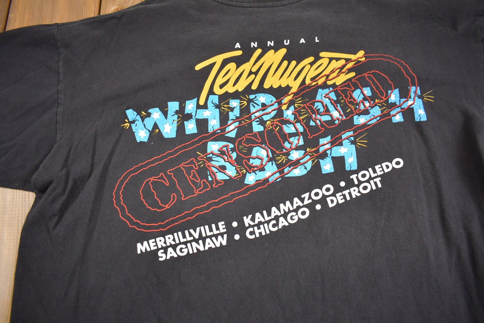 Vintage 1990s Ted Nugent Whiplash Bash T-Shirt