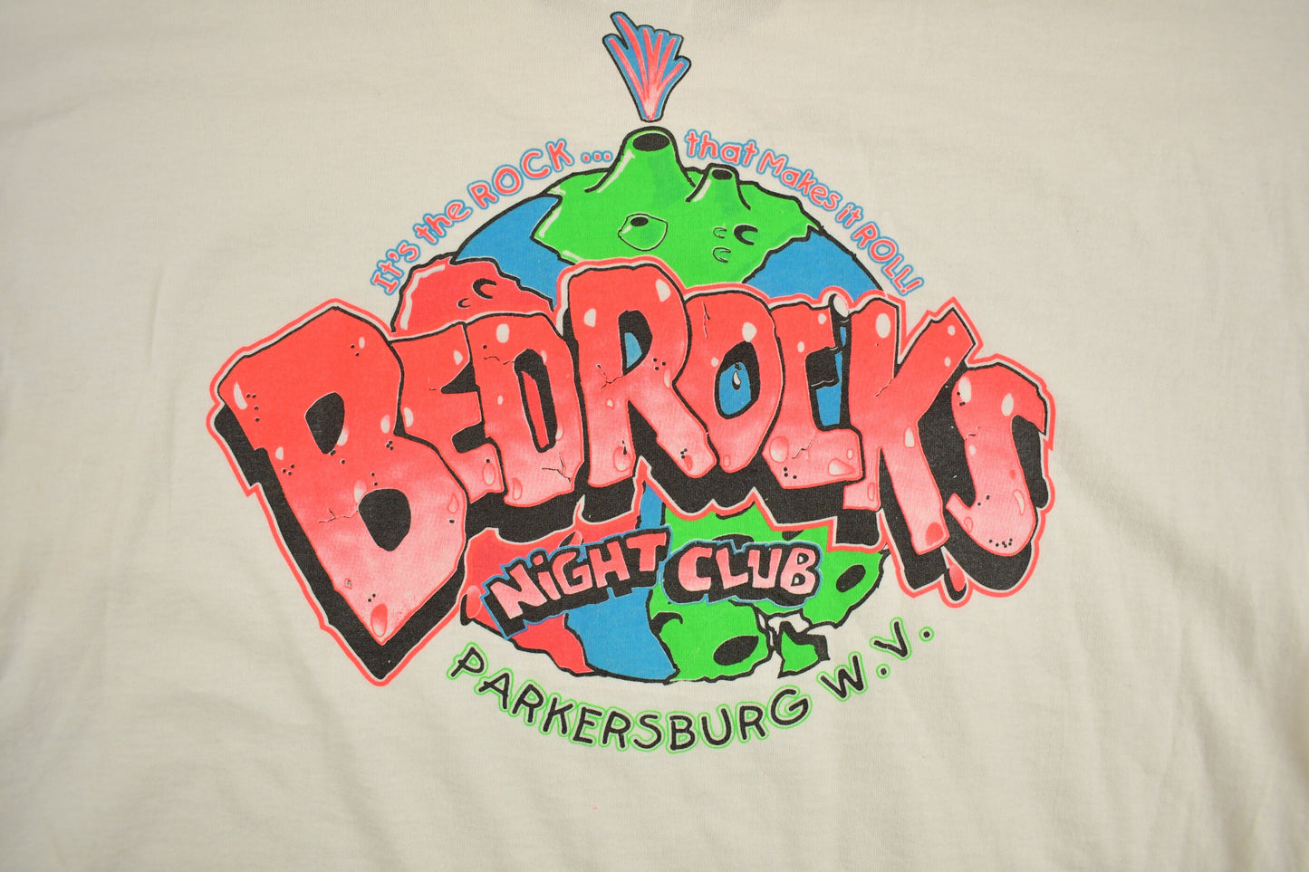 Vintage 1990s Bedrocks Night Club Souvenir T Shirt