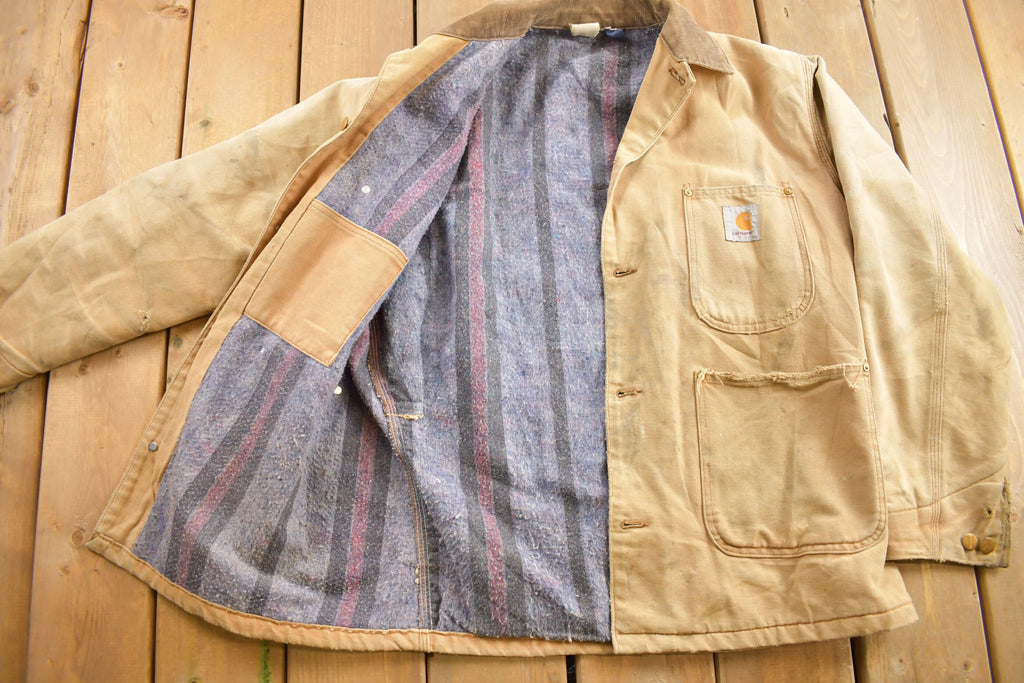 Vintage 1980s Carhartt Blanket Lined Chore Coat