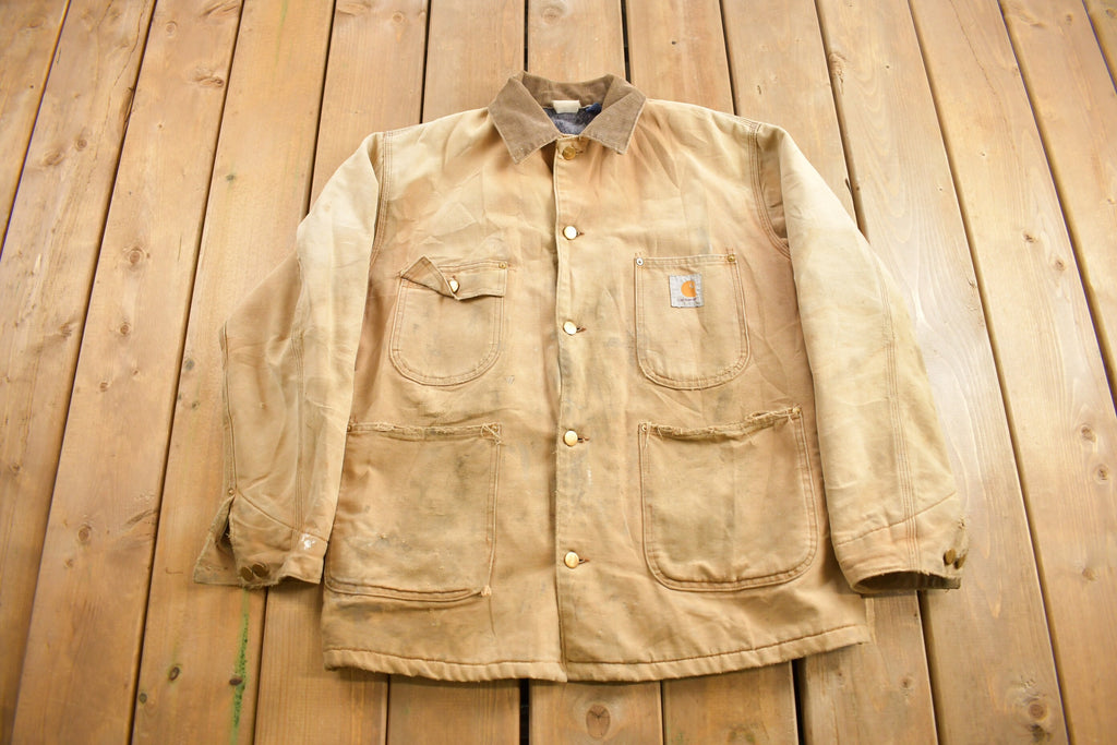 Vintage 1980s Carhartt Blanket Lined Chore Coat
