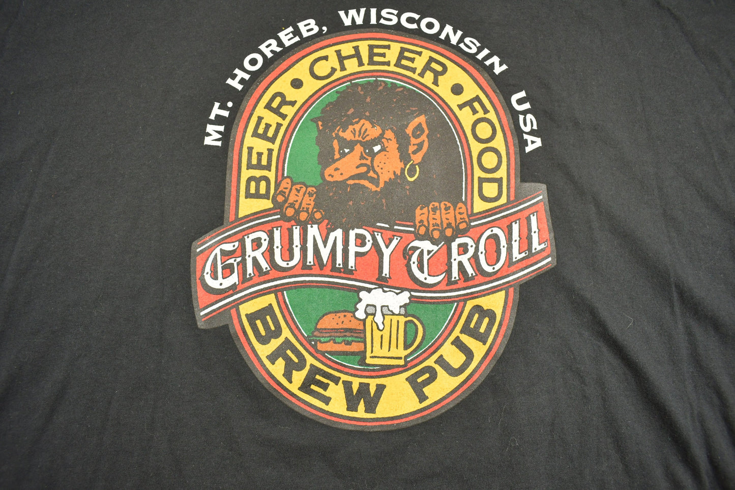 Vintage Y2K Grumpy Troll Brewing Souvenir T Shirt