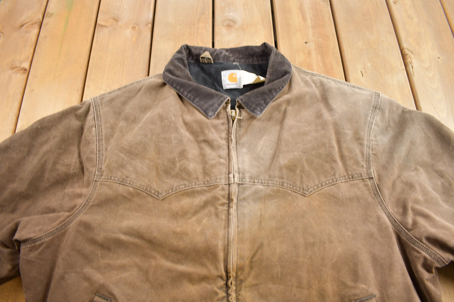 Vintage 1980s Carhartt Brown Santa Fe Work Jacket