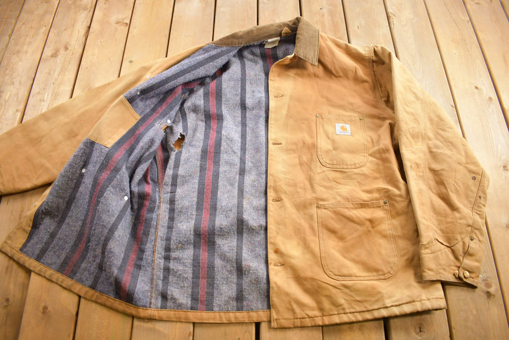 Vintage 1980s Carhartt Blanket Lined Chore Coat
