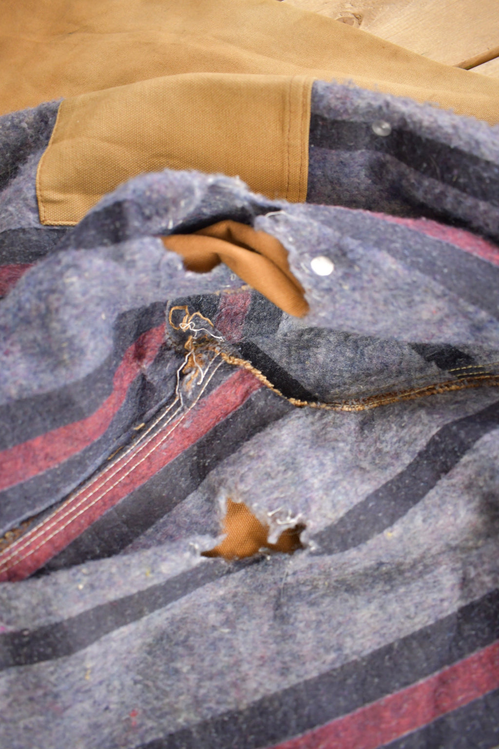 Vintage 1980s Carhartt Blanket Lined Chore Coat