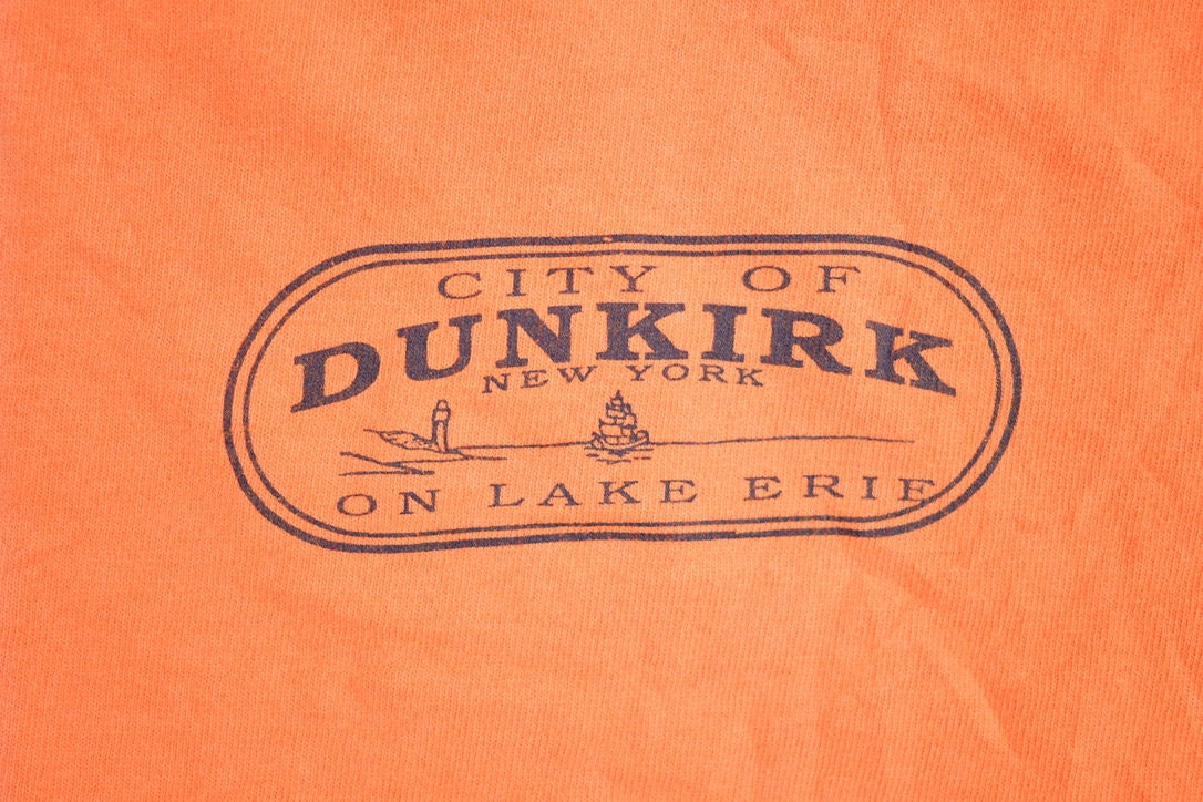 Vintage 1990s City Of Dunkirk Lake Erie Souvenir T Shirt