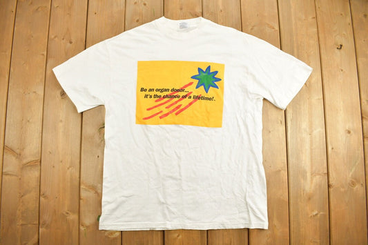 Vintage 1990s Organ Donor Promo Graphic T-Shirt