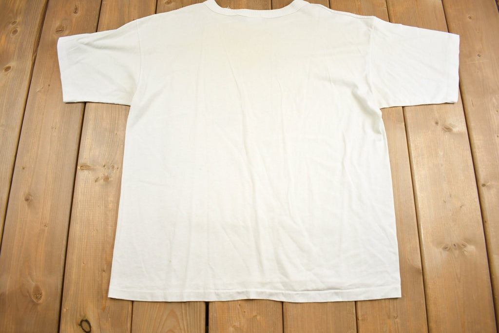 Vintage 1980s World Gym Running Man Ringer T Shirt