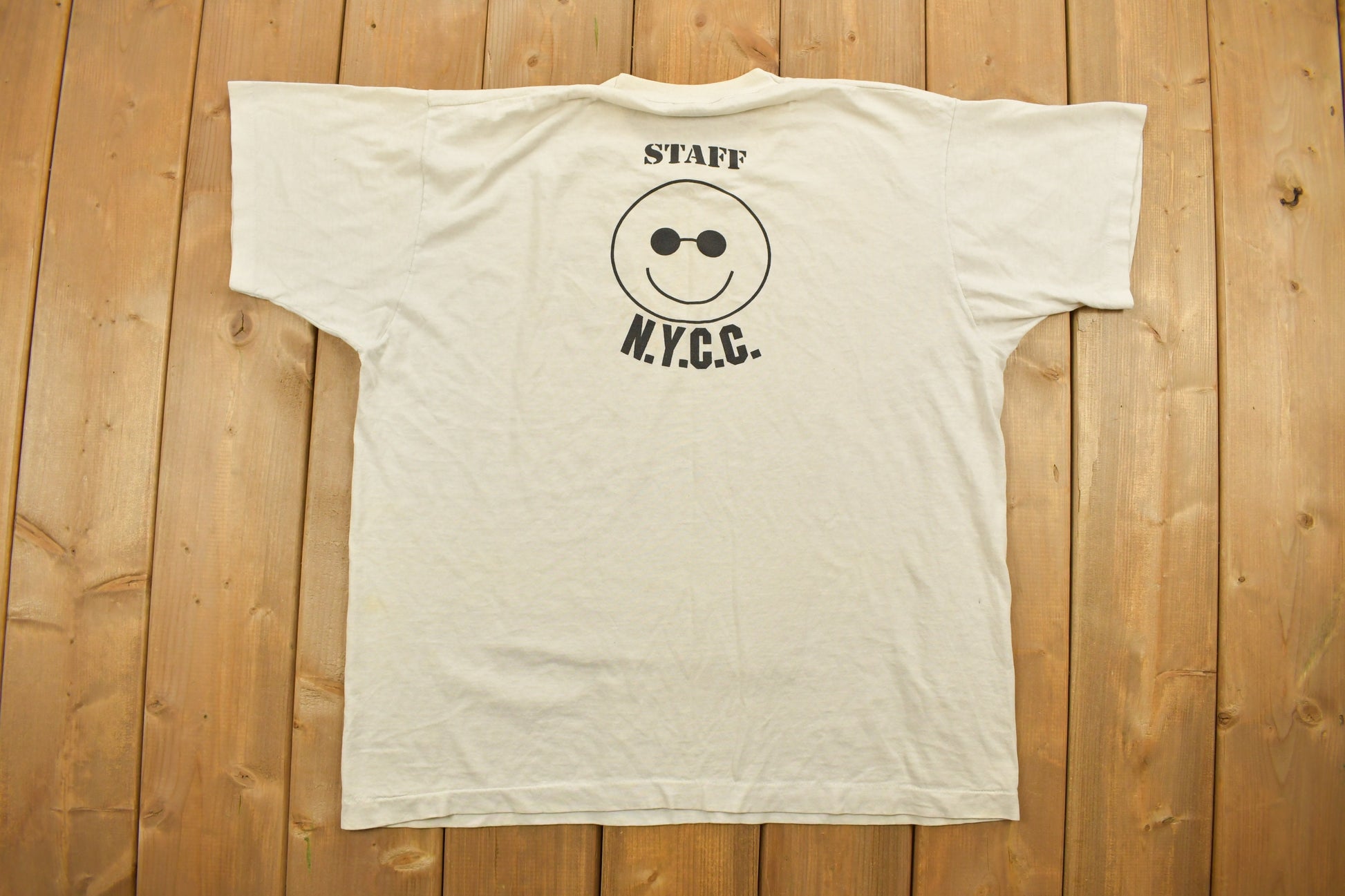 Vintage 1990s NYCC Staff Graphic T-Shirt
