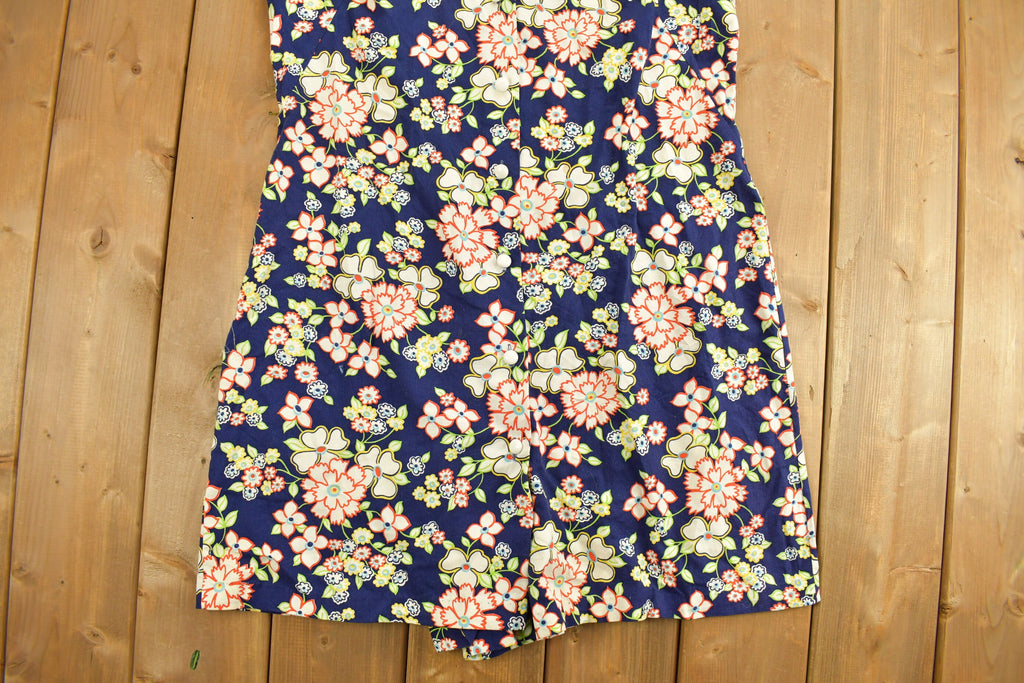 Vintage 1960s Floral Sleeveless Dress
