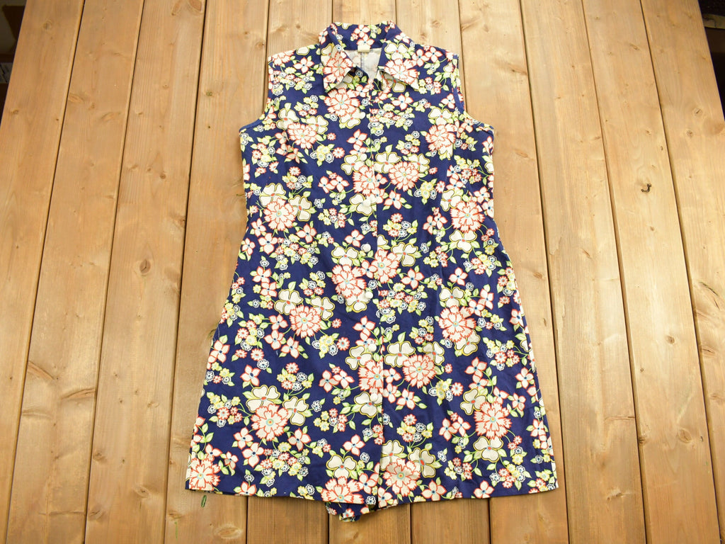 Vintage 1960s Floral Sleeveless Dress