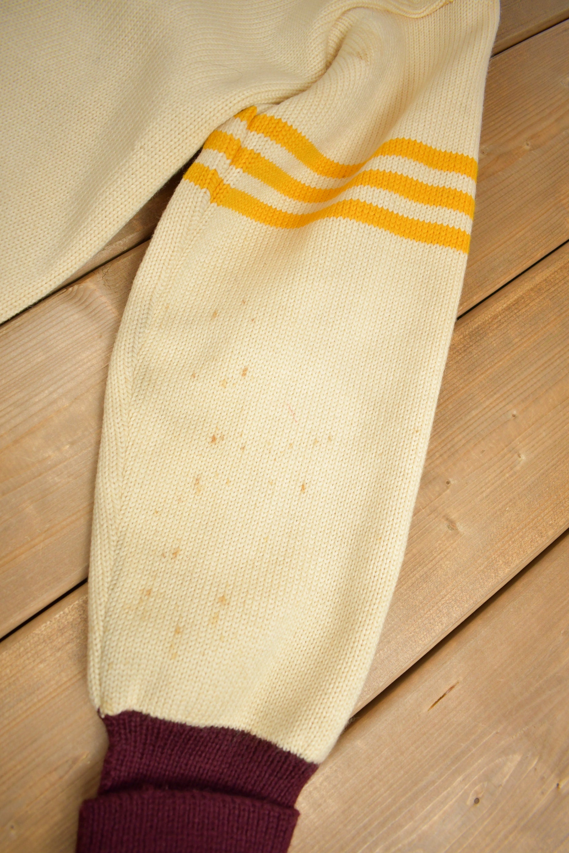 Vintage 1950s St.Ignatius Letterman Knit Cardigan Sweater