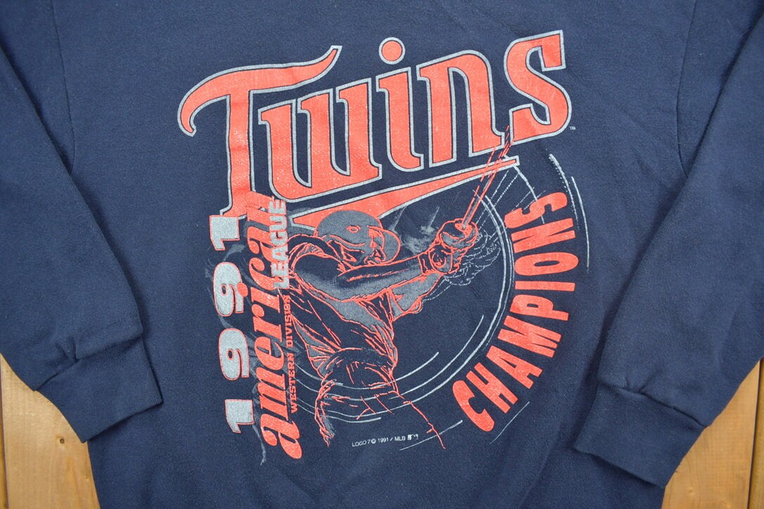Vintage 1991 Minnesota Twins MLB American League Champions Crewneck
