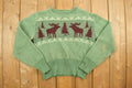 Vintage 1940s Moose Knit Wool Sweater