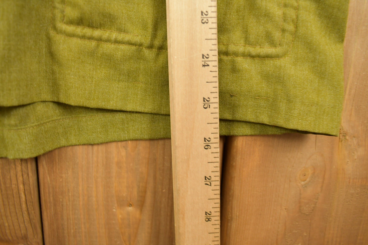 Vintage 1970s Green Zip Up Jacket