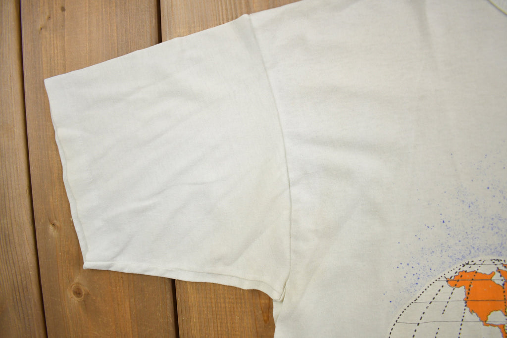 Vintage 1980s World Gym Running Man Ringer T Shirt