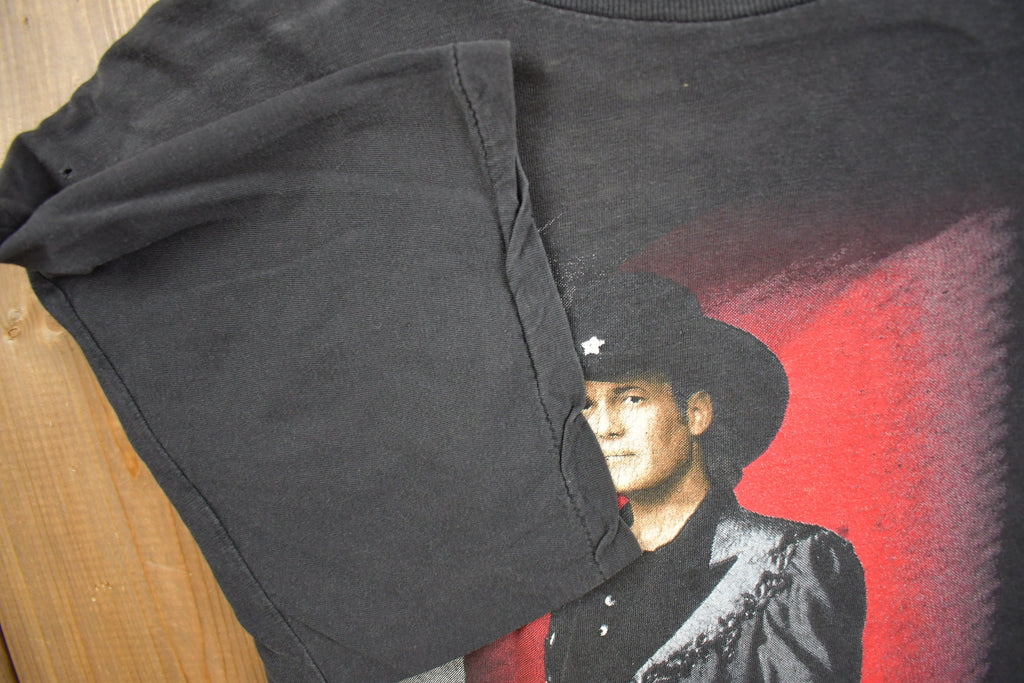 Vintage 1990 Ricky Van Shelton Entertainer Of The Year Country Music Graphic T-Shirt